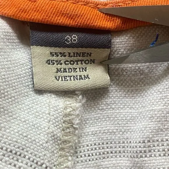 St John's Bay Linen Blend Striped Shorts Size 38 - Picture 4 of 11